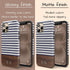 Custom Initials Rustic Wood Stripes iPhone Case
